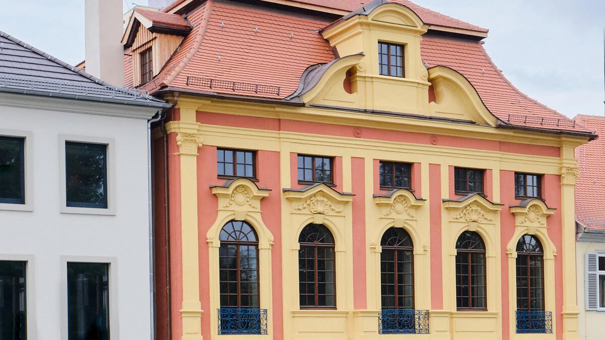 Kulturdenkmal Grafenbau, Ludwigsburg, restaurierte Fassade